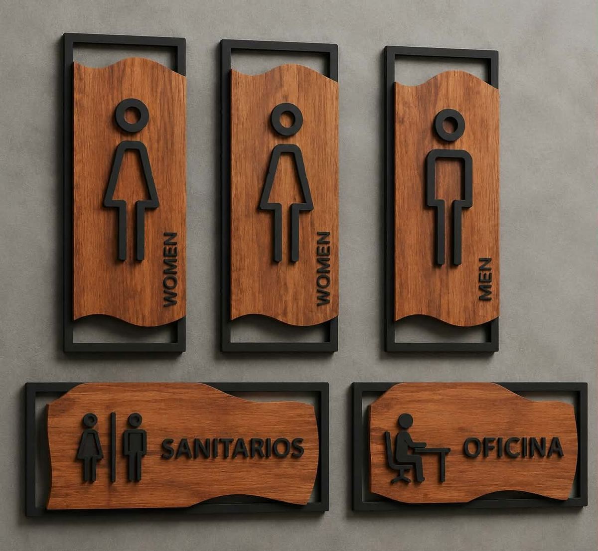 Señalética cortada y armada por L Printing